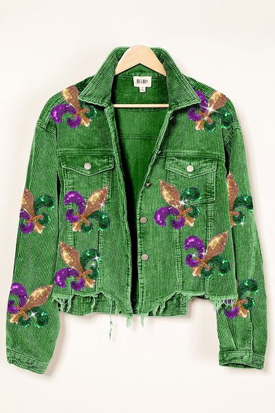 mardi gras corduroy jacket