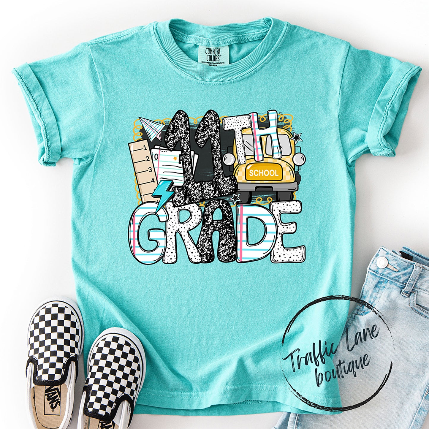 Bus Back 2 School Grade Levels Shirt