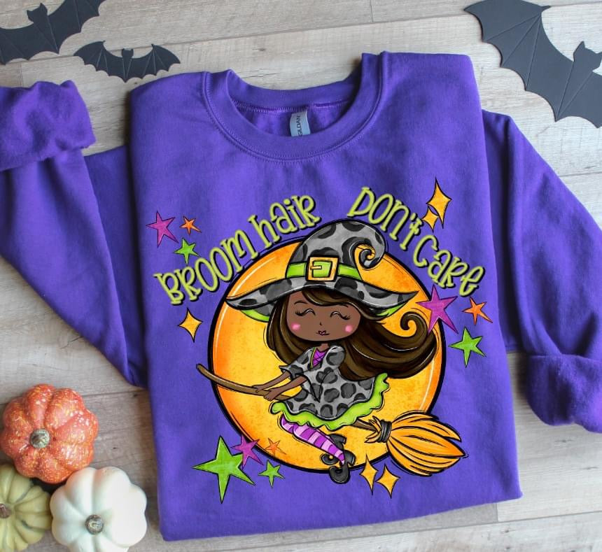 Broom Hair Don’t Care Halloween Shirts
