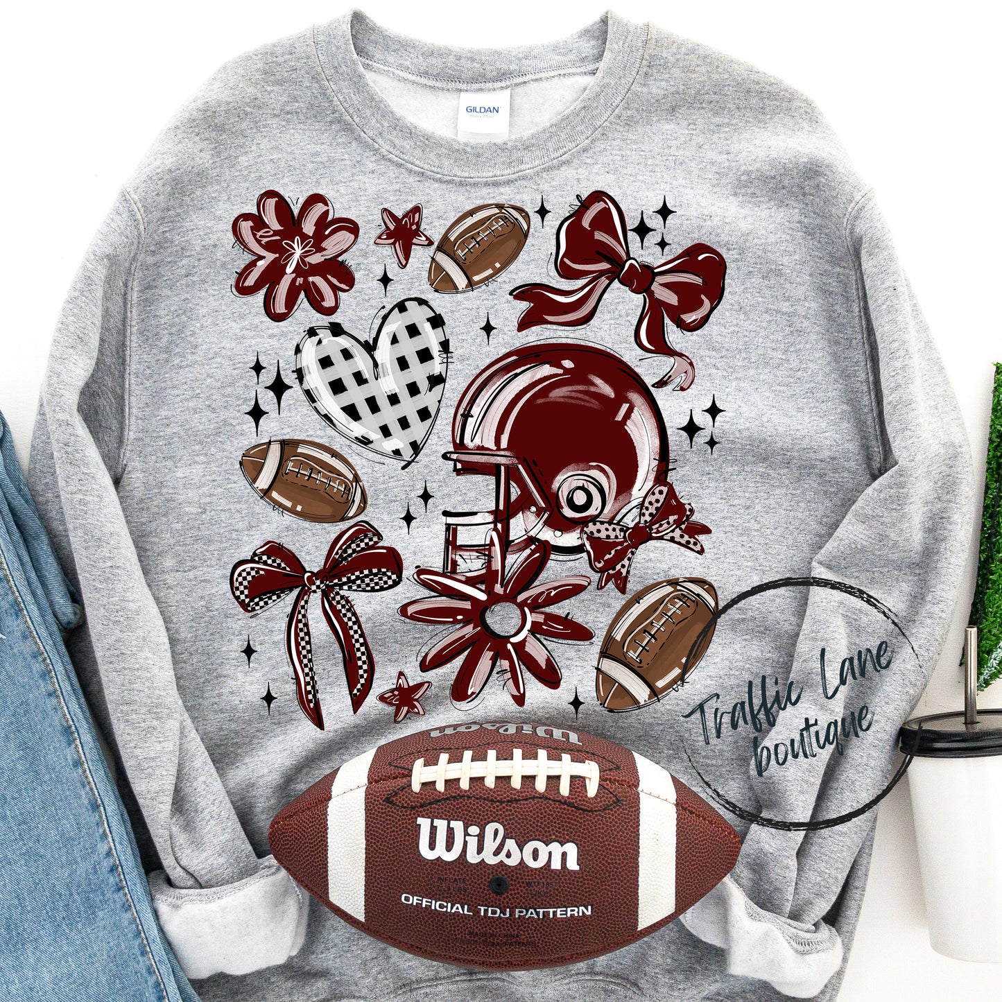 Football Collage Spirit Tees