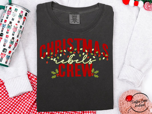 Christmas Crew Lights Mascots Rebels Shirt