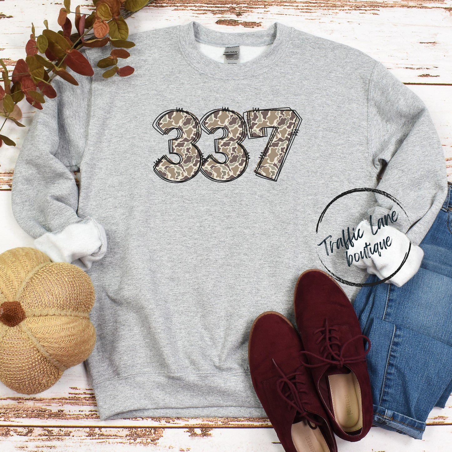 Custom Number - Camo Doodle Shirt