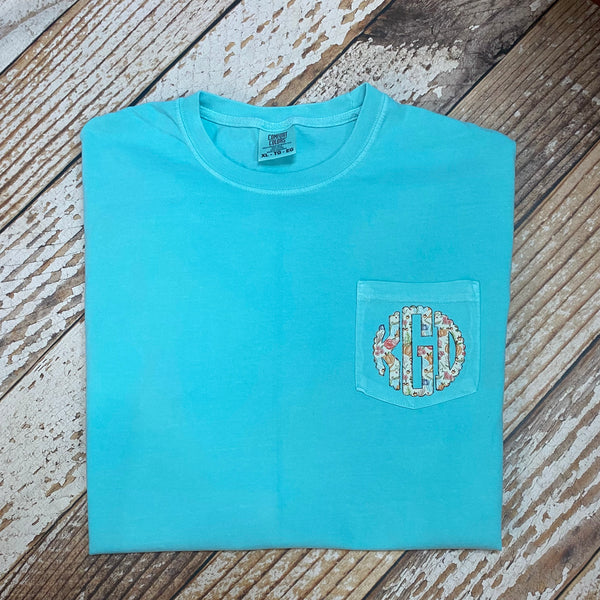 Short Sleeve Monogram Pocket T-Shirt