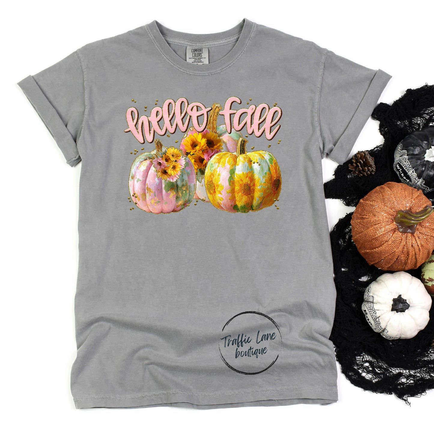 Hello Fall Pink Pumpkins