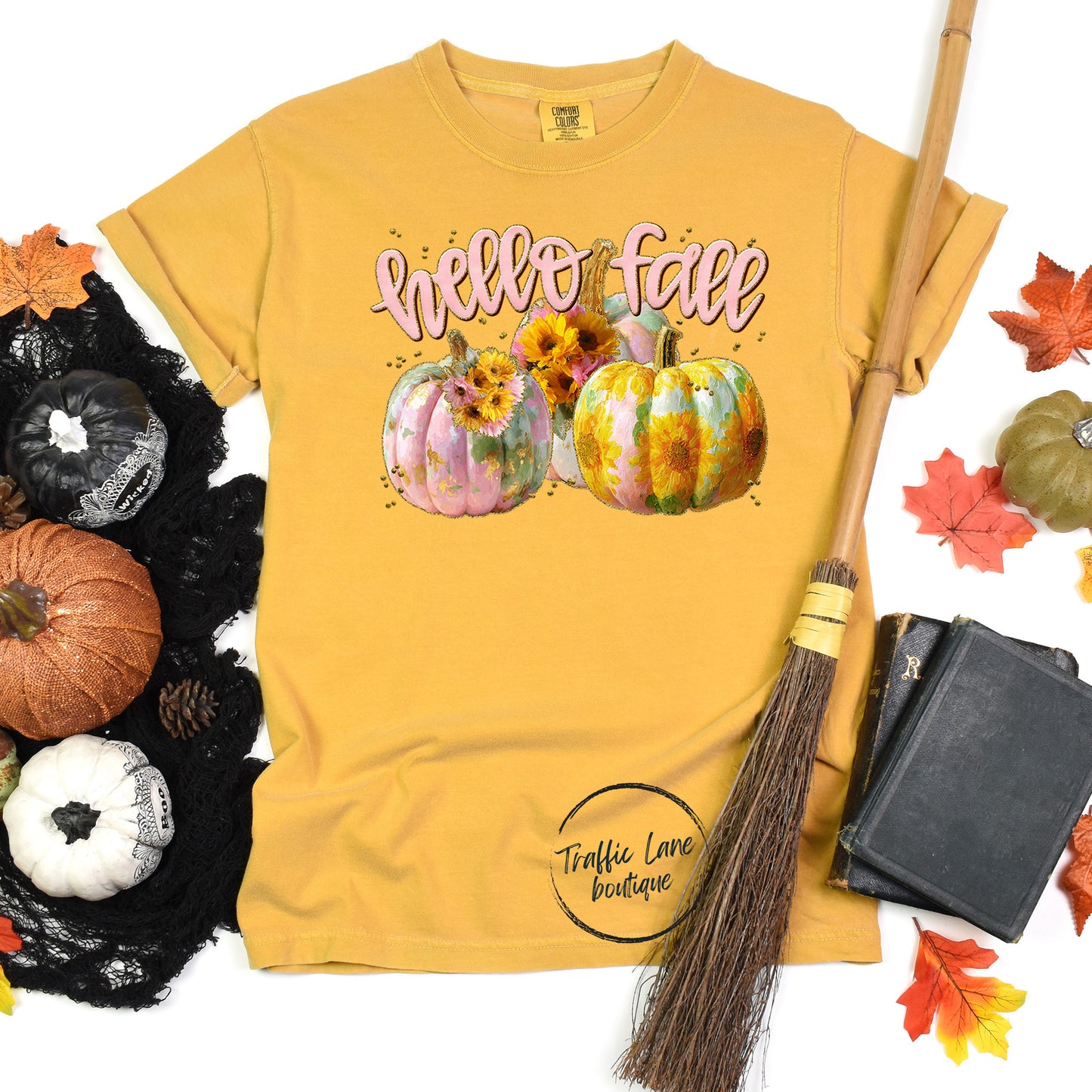 Hello Fall Pink Pumpkins