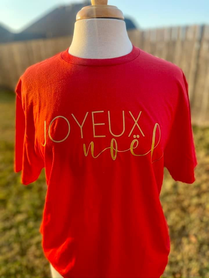 Joyeux Noel Holiday tees or sweatshirts