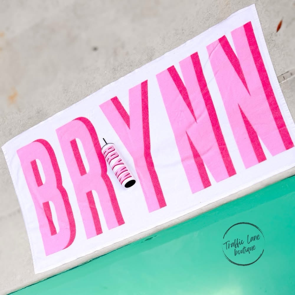 Personalized Shadow Block Beach Towels