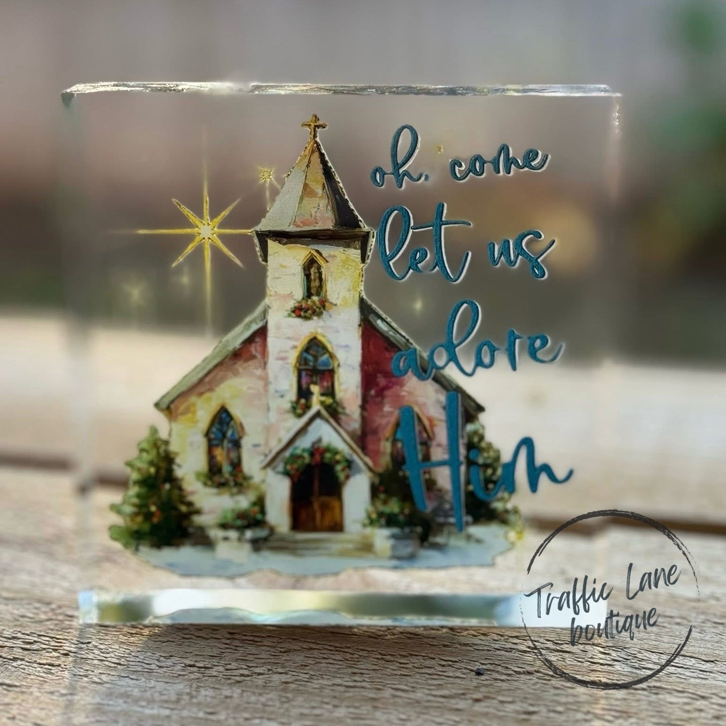 Oh Come Let Us Adore Him Acrylic Art piece