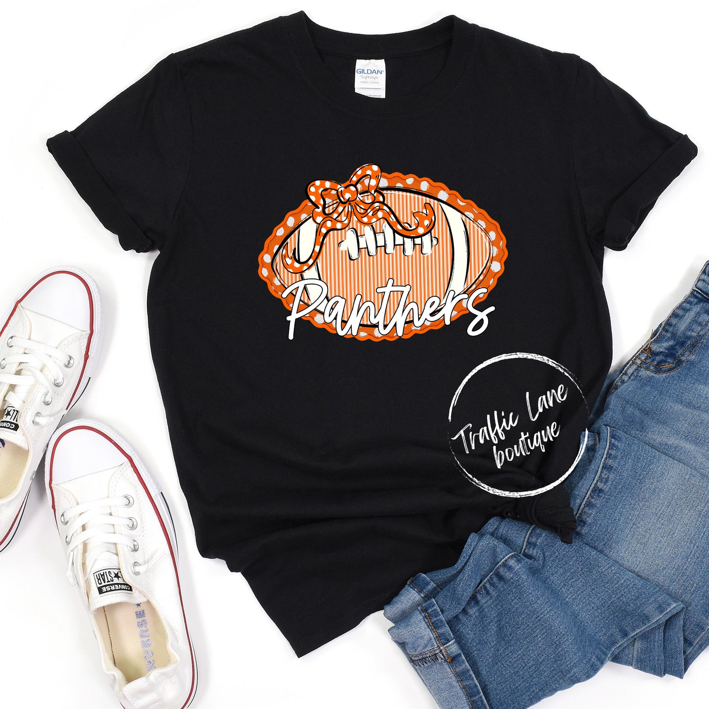 Panthers - Prepster Football And Bow Spirit Shirts