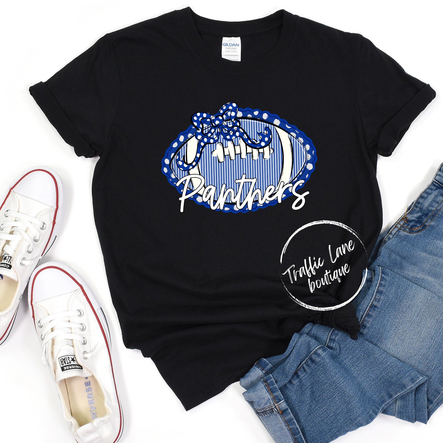 Panthers - Prepster Football And Bow Spirit Shirts