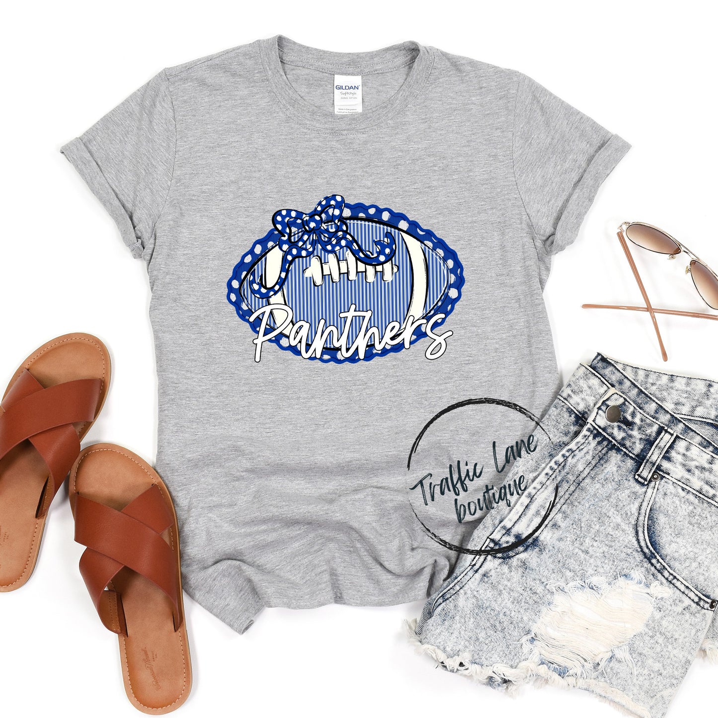 Panthers - Prepster Football And Bow Spirit Shirts