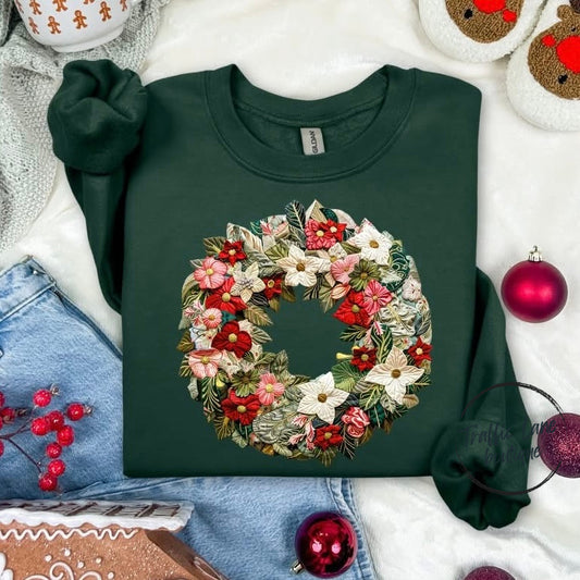 Quilted Elements Wreath Shirt