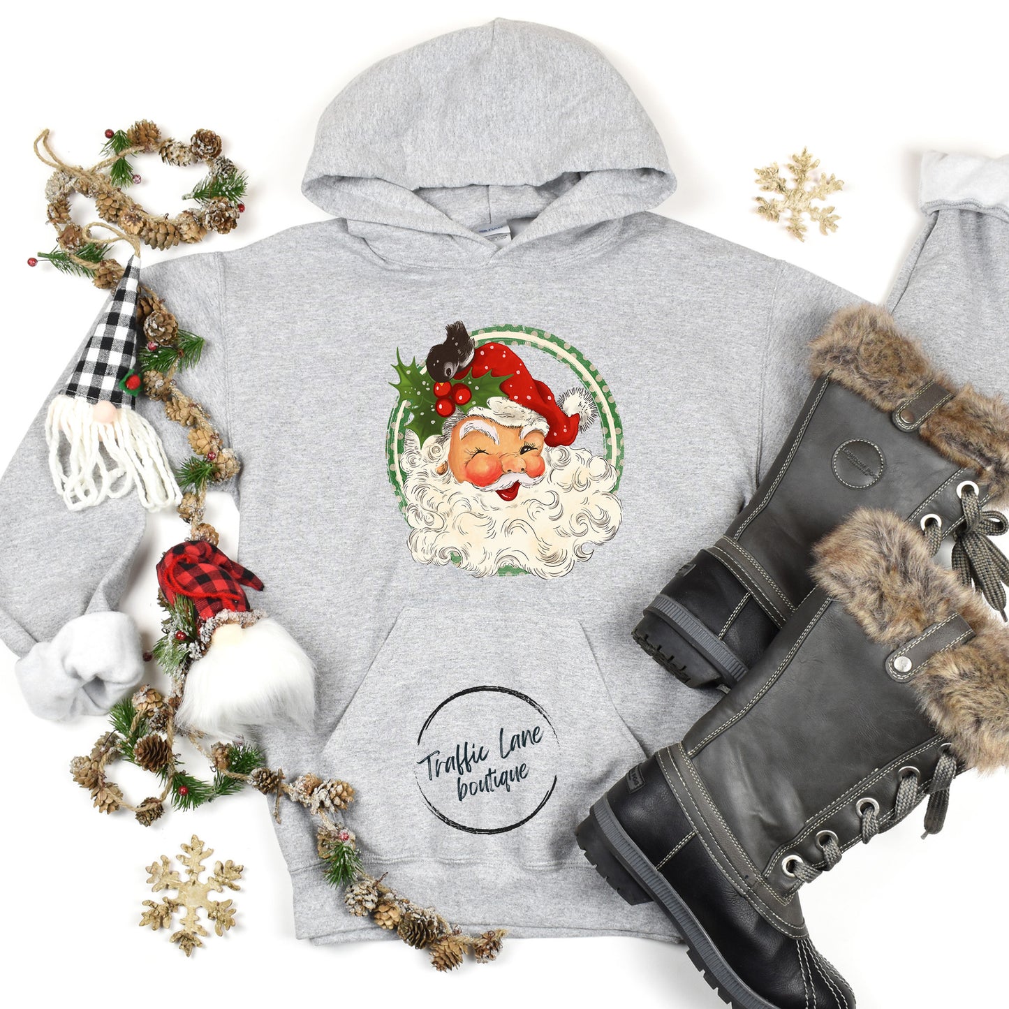 Vintage Santa With Holly Shirt
