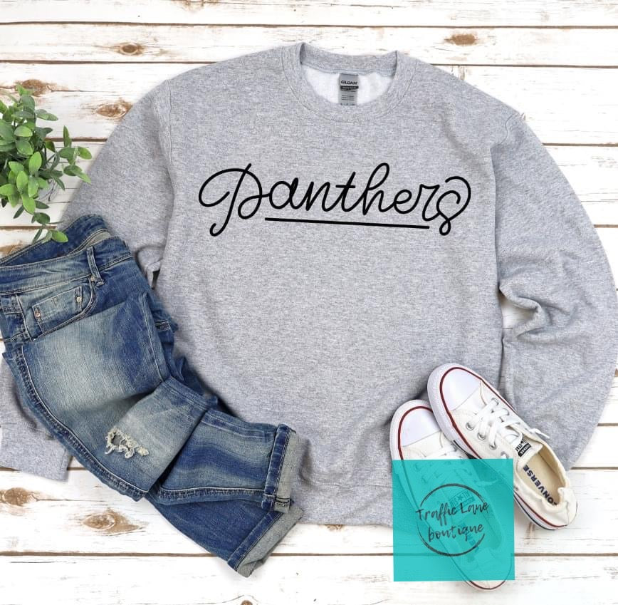 Panthers Hand Lettered Graphic Tees