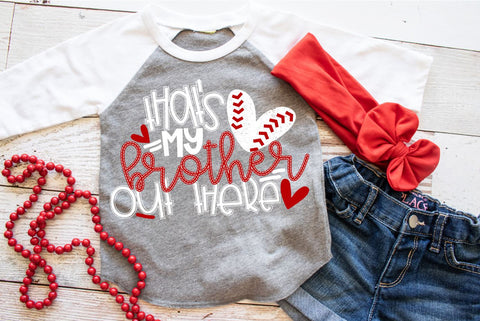 That's my brother out there baseball raglan tee