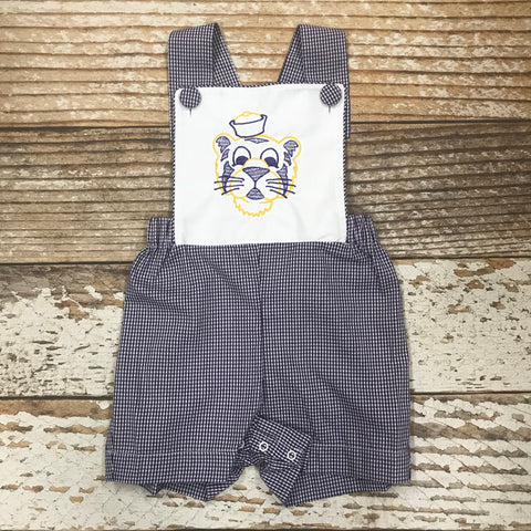 Vintage Tiger shortall with criss cross straps 