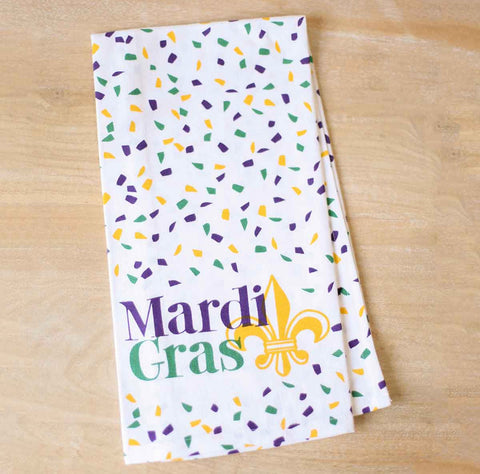 Mardi Gras Confetti Hand Towel