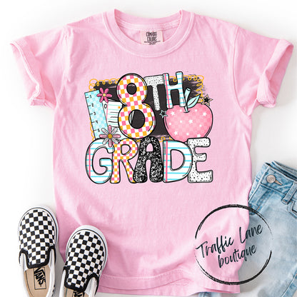 Apple Back 2 School Grade Levels Shirt