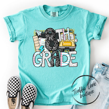 Bus Back 2 School Grade Levels Shirt