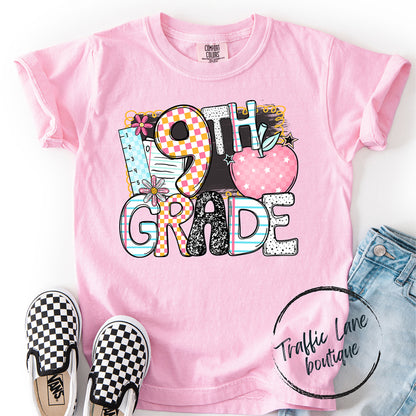 Apple Back 2 School Grade Levels Shirt