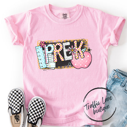 Apple Back 2 School Grade Levels Shirt
