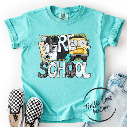 Bus Back 2 School Grade Levels Shirt