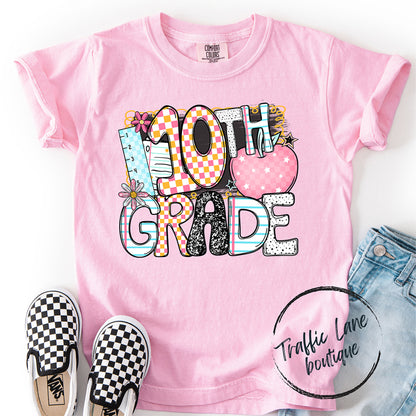 Apple Back 2 School Grade Levels Shirt