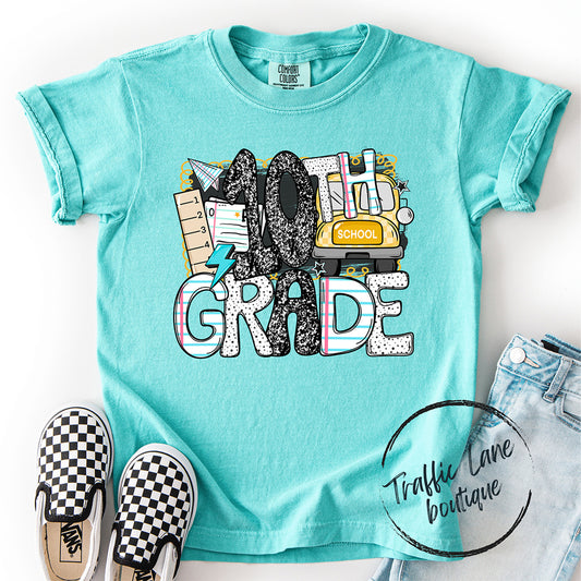 Bus Back 2 School Grade Levels Shirt