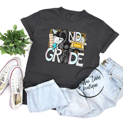 Bus Back 2 School Grade Levels Shirt