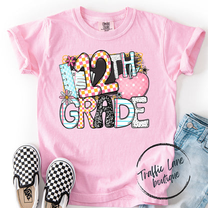 Apple Back 2 School Grade Levels Shirt