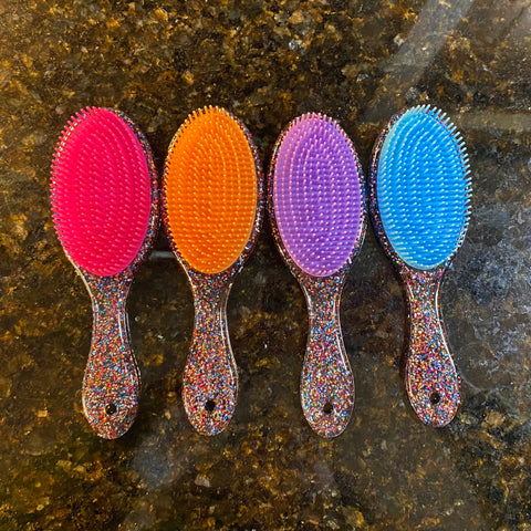 Hair Brush with Mirror Set: MIX COLOR / ONE