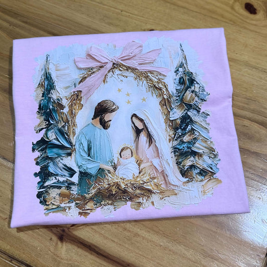 Nativity Faux Painting Shirt