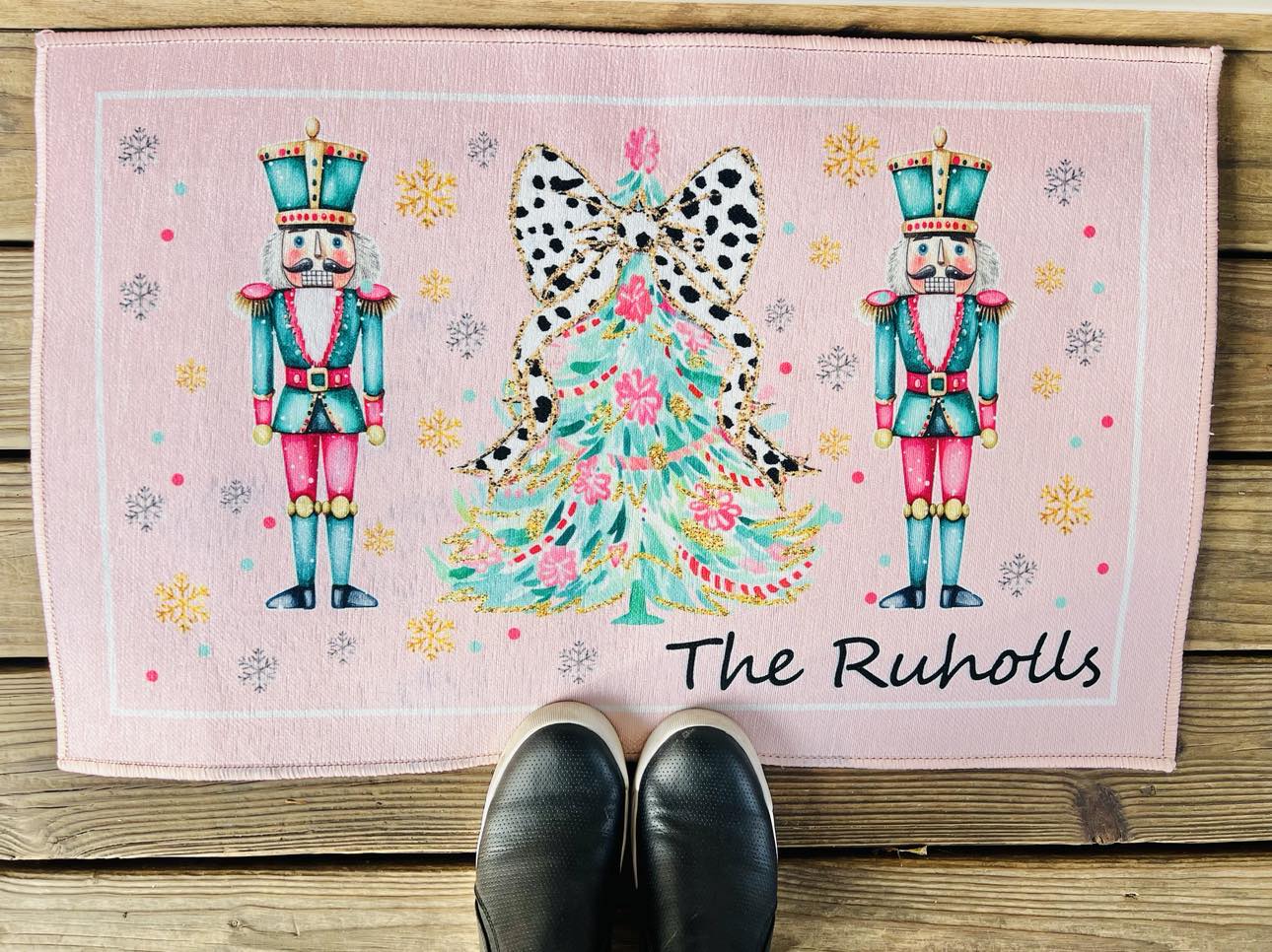 Pink Nutcracker Door Mat