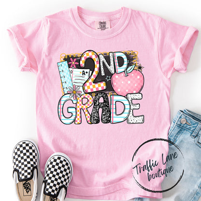 Apple Back 2 School Grade Levels Shirt
