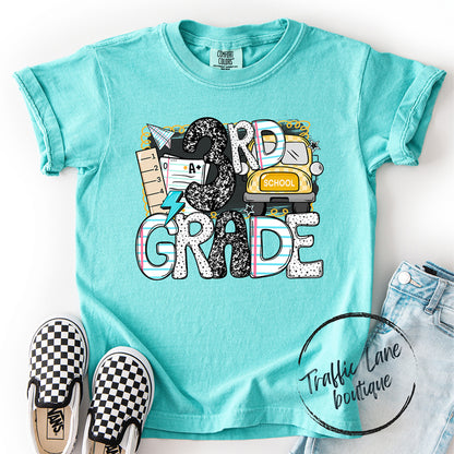 Bus Back 2 School Grade Levels Shirt