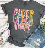 Colorful Dance & Cheer graphic tees.  Mom is available too!