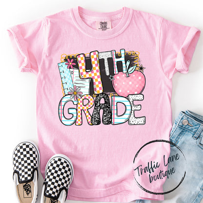 Apple Back 2 School Grade Levels Shirt