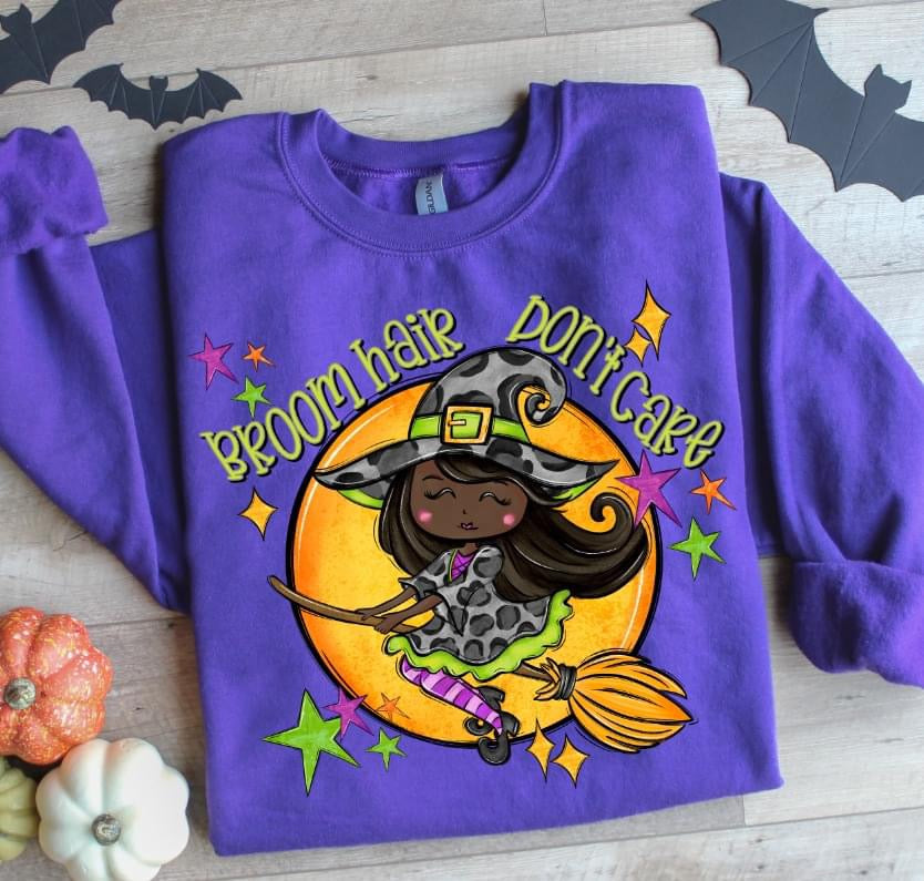 Broom Hair Don’t Care Halloween Shirts