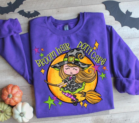 Broom Hair Don’t Care Halloween Shirts