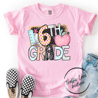 Apple Back 2 School Grade Levels Shirt