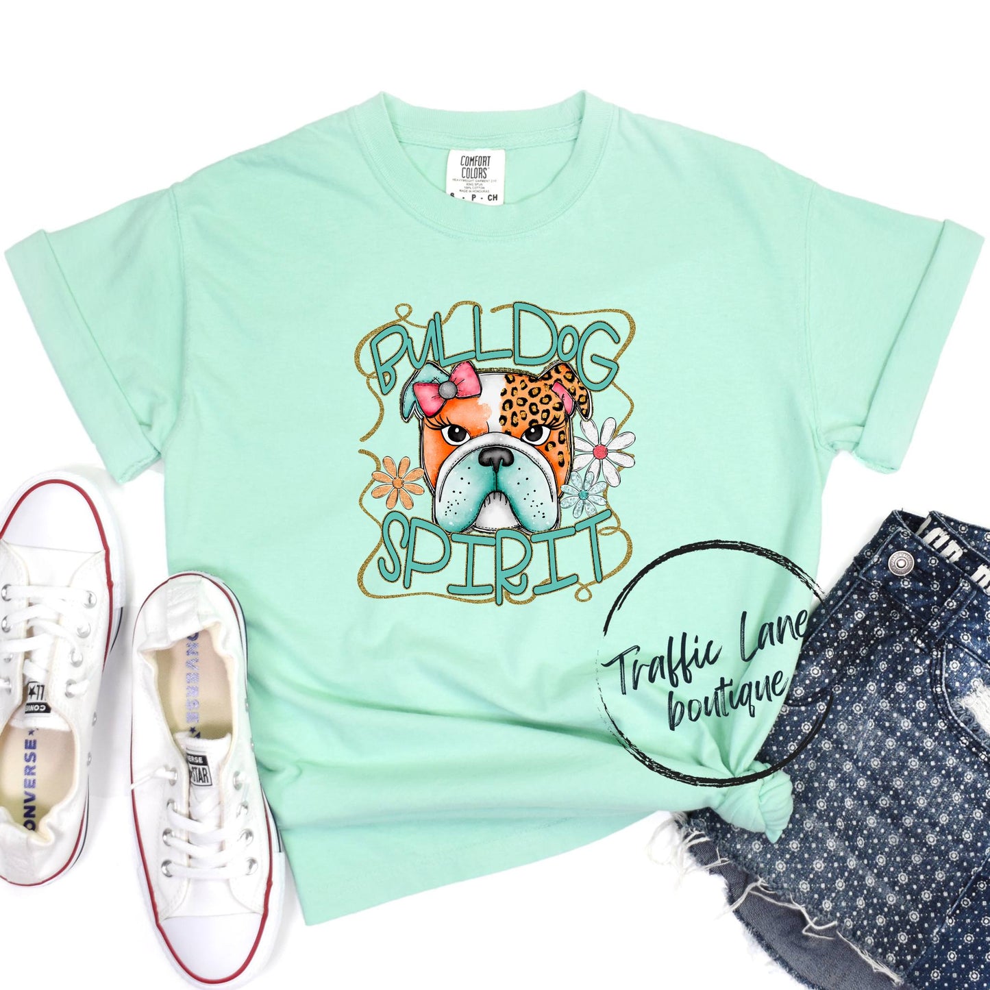 Bulldog Spirit - Funky Retro Mascot Shirt