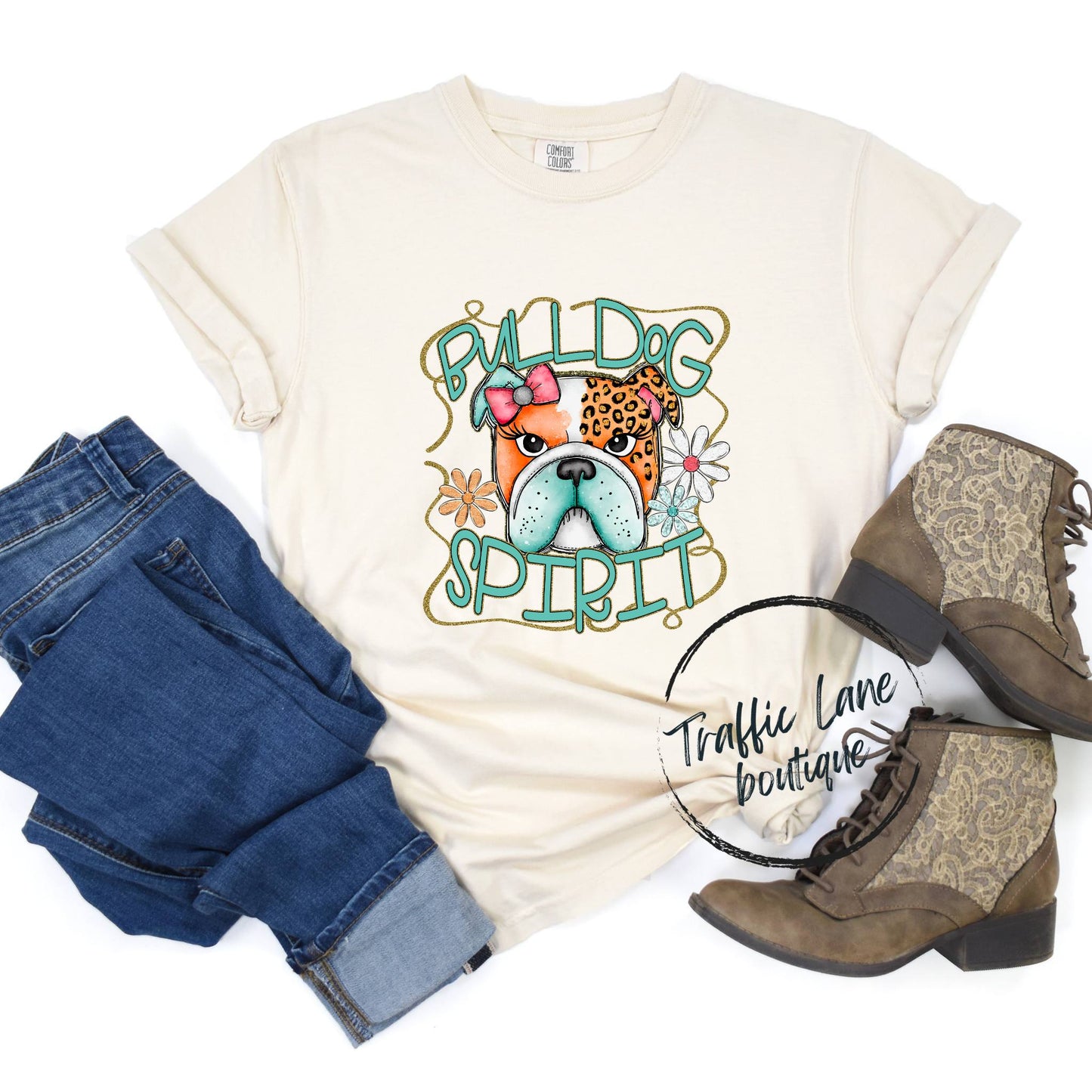 Bulldog Spirit - Funky Retro Mascot Shirt