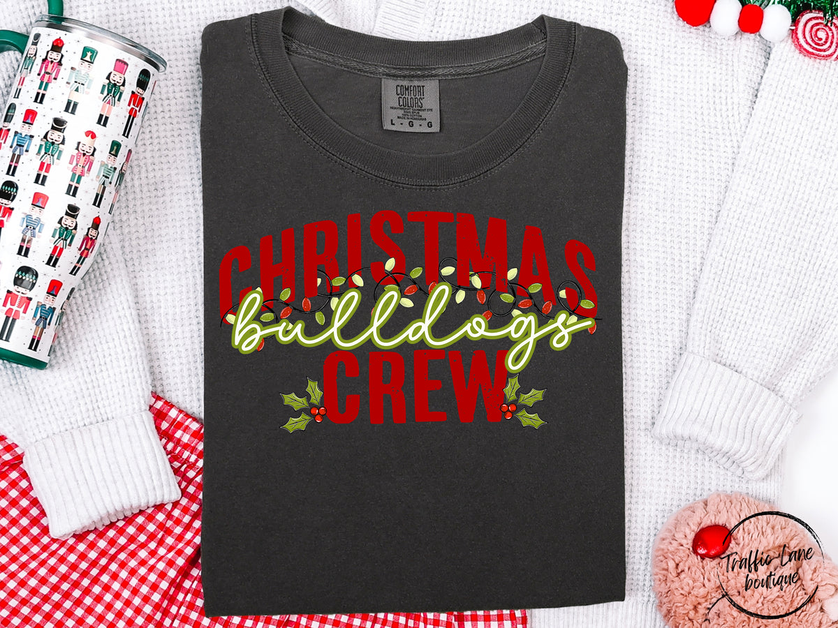 Christmas Crew Lights Mascots Bulldogs Shirt