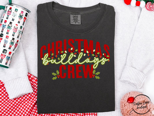 Christmas Crew Lights Mascots Bulldogs Shirt