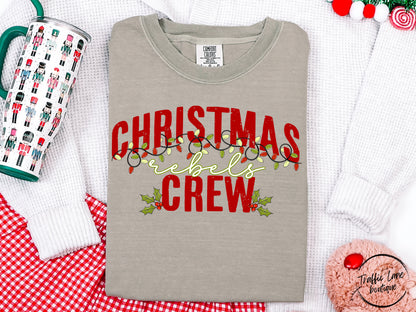 Christmas Crew Lights Mascots Rebels Shirt