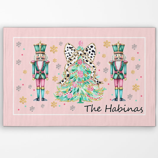 Pink Nutcracker Door Mat