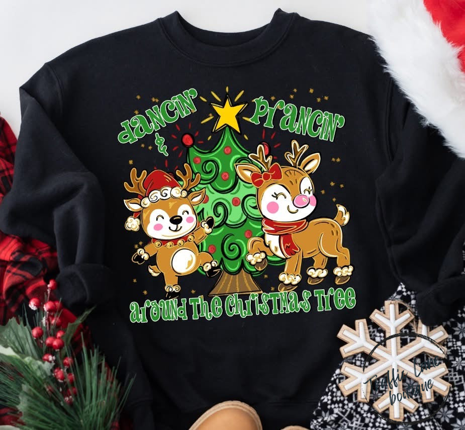 Dancin Prancin Around The Christmas Tree Shirt