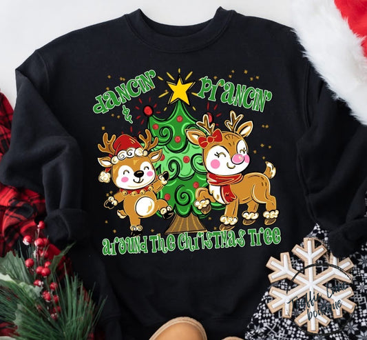 Dancin Prancin Around The Christmas Tree Shirt