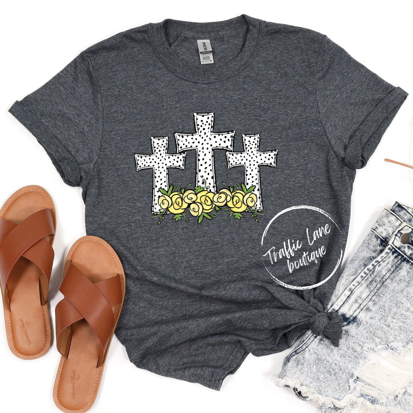 Dottie Cross Trio With Flowers Shirt