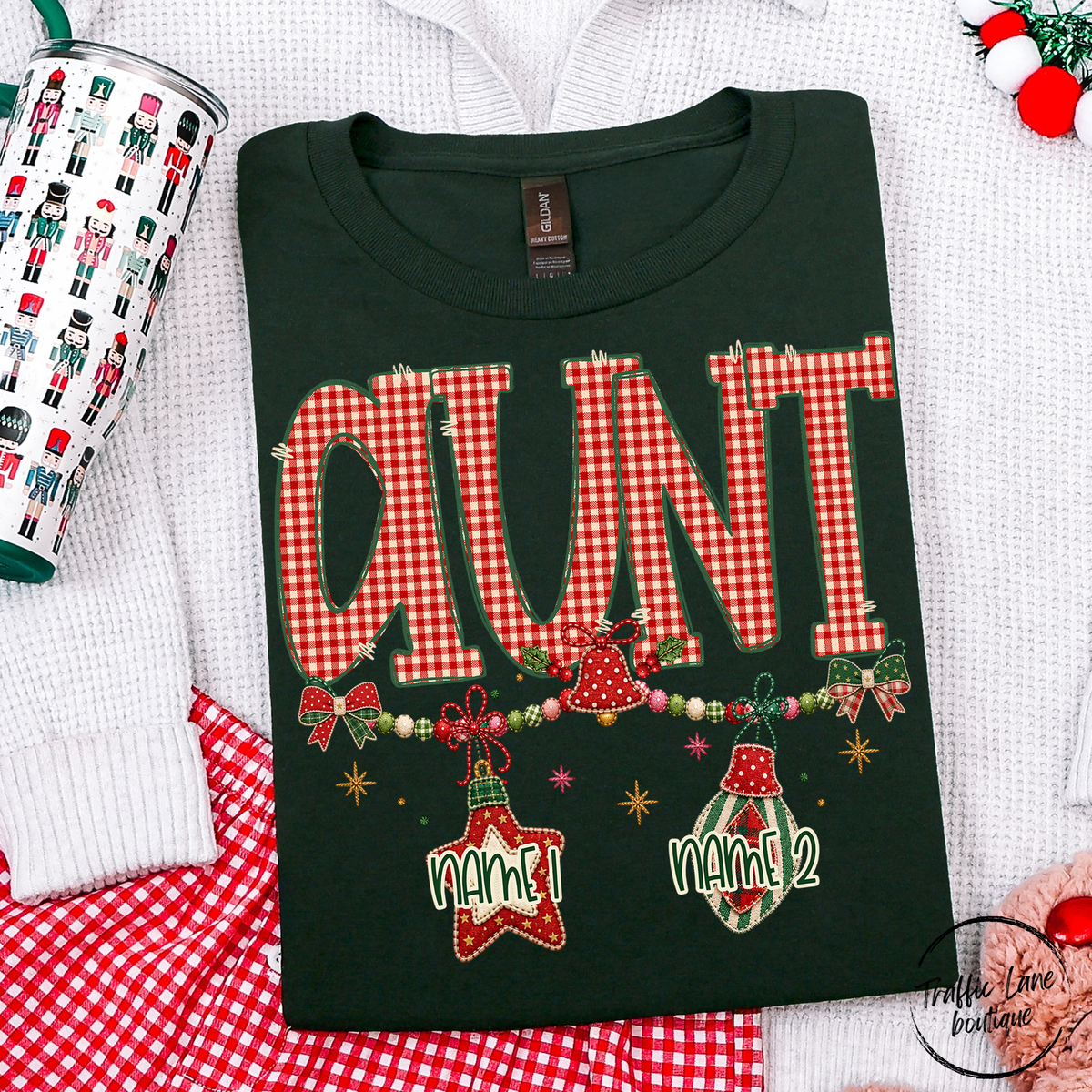 Family Names Ornaments Shirt Customizable
